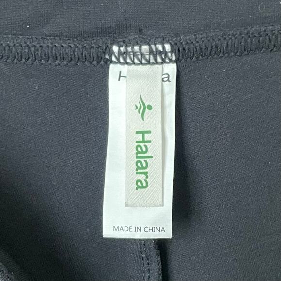 Halara Pants Womens Medium Black Bootcut Ponte Knit Pull On Stretchy Preppy - Picture 9 of 11